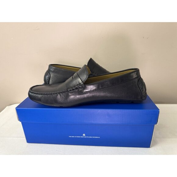 Vince Camuto Men 9.5 Black Leather VY- Esmail Driving Loafer Slip On Streetwear - Picture 8 of 15